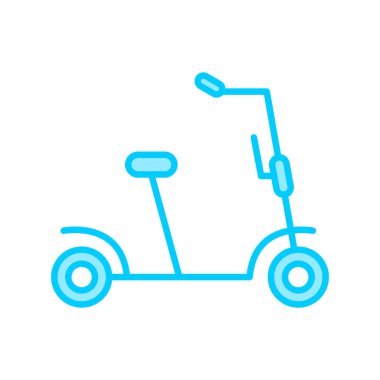 Çizgi scooter ikonu. vektör illüstrasyonu 