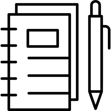 Not defteri web simgesi, vektör çizim