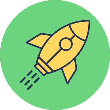 roket ikonu vektör illüstrasyonu