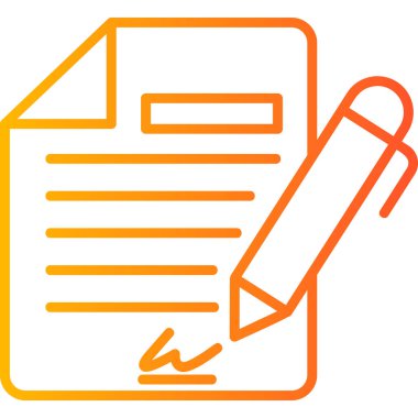 Contract icon, vector illustration simple design