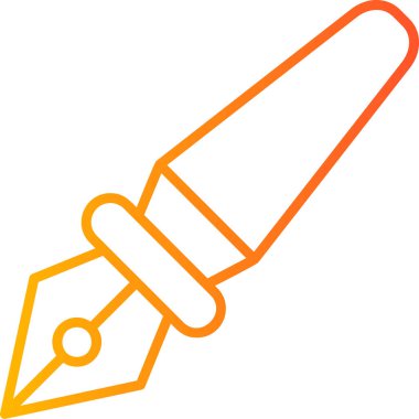 Dolma kalem simgesi, modern tasarım illüstrasyonu