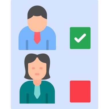 Basit simge seç, vektör illüstrasyonu