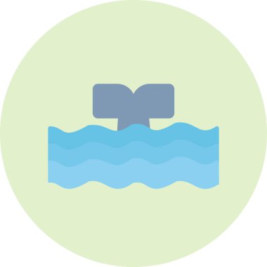 Balina modern simgesi, vektör illüstrasyonu