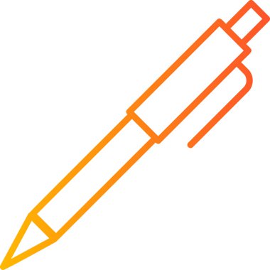 Kalem simgesi. Web için boya fosforlu kalem vektör simgelerinin basit çizimi