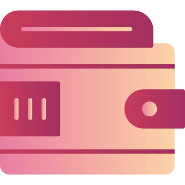 Cüzdan. Web simgesi basit illüstrasyon