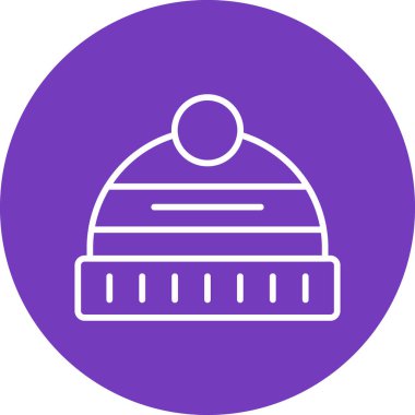 Kış Şapkası. Web simgesi basit illüstrasyon