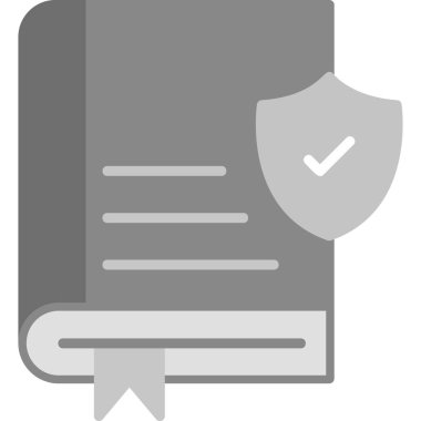 Kitap güvenliği simgesi, modern tasarım illüstrasyonu