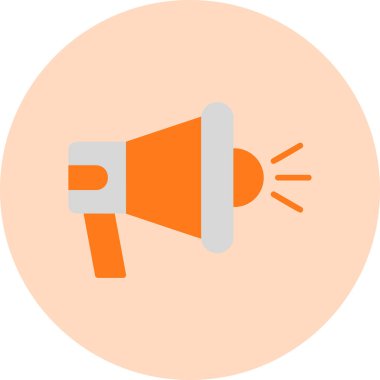 Megafon ikonu vektör illüstrasyonu