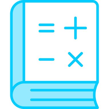 Matematik kitabı simgesi, modern tasarım illüstrasyonu