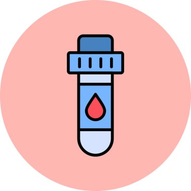 Test tübü simgesinin vektör illüstrasyonu 