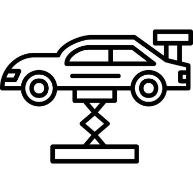 - Araba. Web simgesi basit illüstrasyon