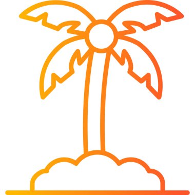 Tropik palmiye ağacı. Web simgesi