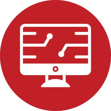 Bilgisayar ekranı. vektör illüstrasyonu