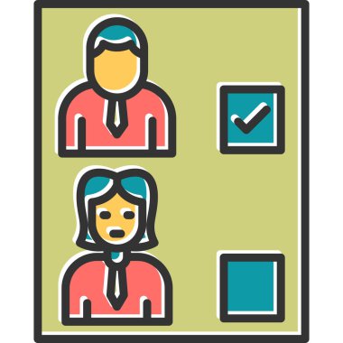 Basit simge seç, vektör illüstrasyonu