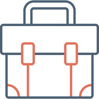 Çanta. Web simgesi vektör illüstrasyonu