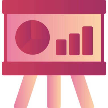 Beyaz tahta modern simge, vektör illüstrasyonu