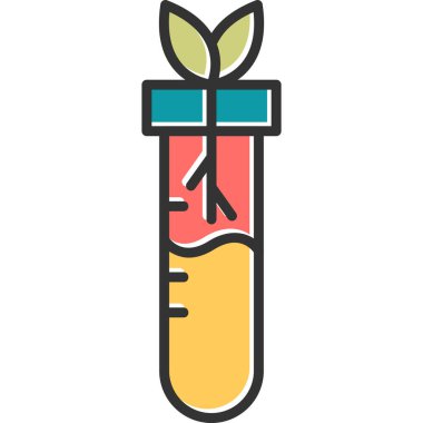 test tübü web simgesi basit tasarım