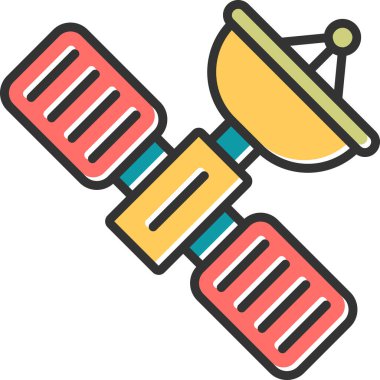 uydu simgesi vektör illüstrasyonu