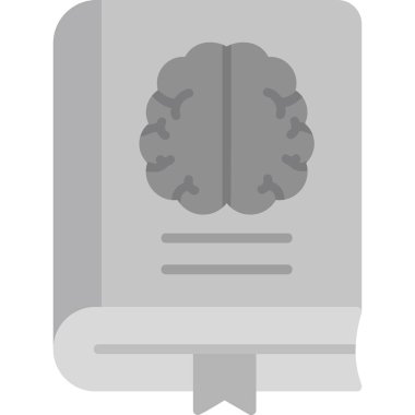 Nöroloji kitabı simgesi, modern tasarım illüstrasyonu