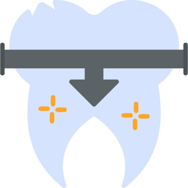 Diş Modern simgesi, vektör illüstrasyonu