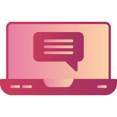 Çevrimiçi İletişim simgesi vektör illüstrasyonu