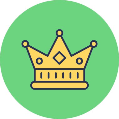 Taç. Web simgesi vektör illüstrasyonu