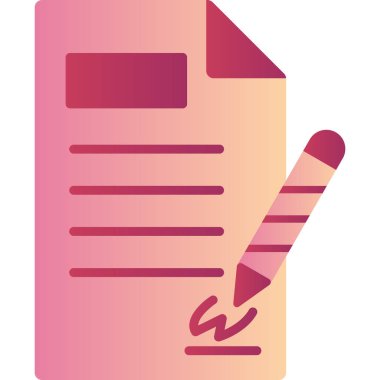 Contract icon, vector illustration simple design