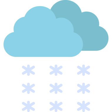 Kar yağışı. Web simgesi basit tasarım