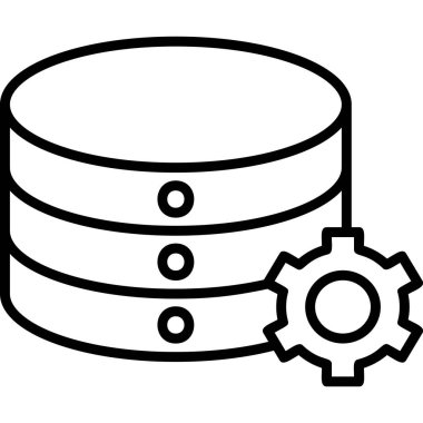 veritabanı. Web simgesi vektör illüstrasyonu