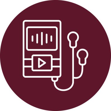 Music Player vektör simgesi modern basit tasarım