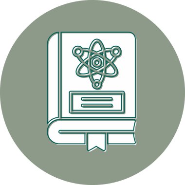 Fizik kitabı modern simge, vektör illüstrasyonu