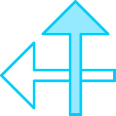 simple and minimalistic vector icon of the intersecting arrows