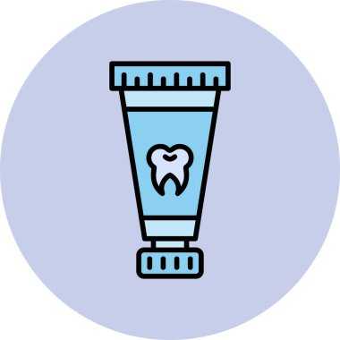 graphic cartoon art illustration of Toothpaste tube