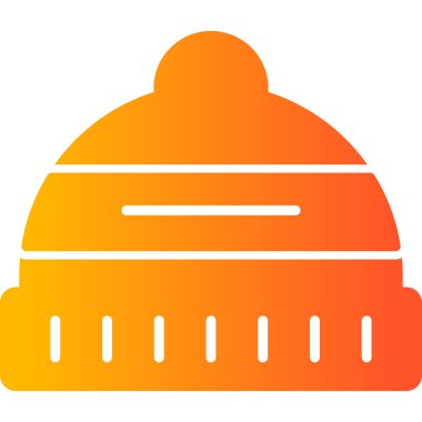 Kış Şapkası. Web simgesi basit illüstrasyon