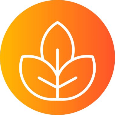 Yaprak. Web simgesi basit illüstrasyon 