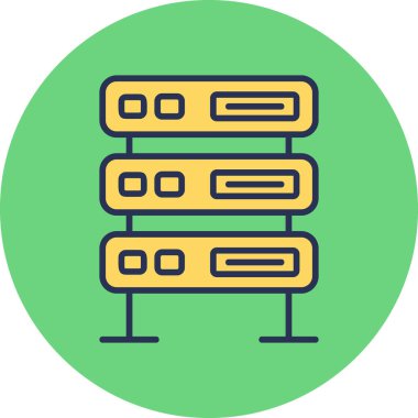 Sunucu. Web simgesi basit illüstrasyon