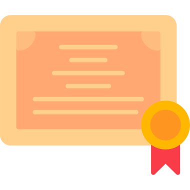 Sertifika. Web simgesi basit tasarım 