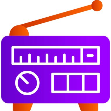 radyo, web basit simge illüstrasyonu