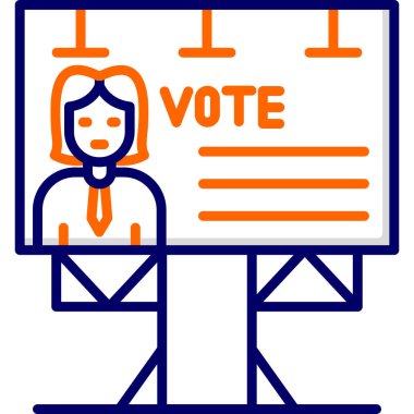 Kampanya düz simgesi. vektör illüstrasyonu