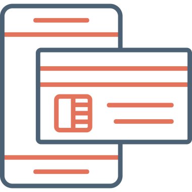 Çevrimiçi ödeme. Basit web illüstrasyonu