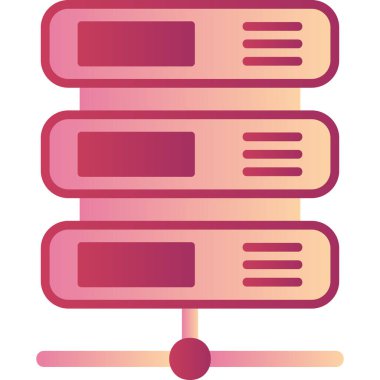 Sunucu. Web simgesi basit illüstrasyon