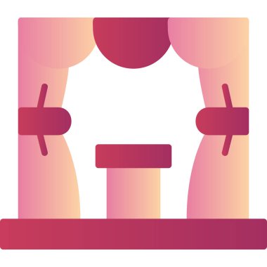 Sahne modern ikon vektör illüstrasyonu