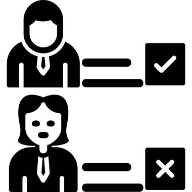 Selected Candidate modern vector icon illustration