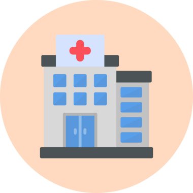 Hastane. Web simgesi basit tasarım