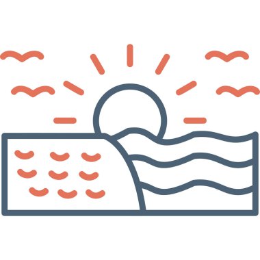 gündoğumu simge vektör çizim