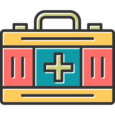 ilk yardım kiti vektör simgesi
