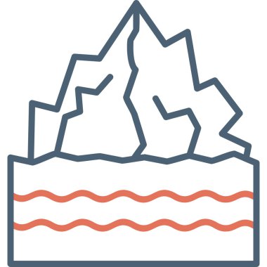 Buzdağı simgesi, modern tasarım illüstrasyonu