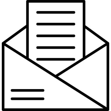 Zarf. Web simgesi basit illüstrasyon