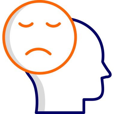 Üzüntü modern simge, vektör illüstrasyonu