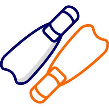 Tek bir mavi ve beyaz işaretleyicinin vektör çizimi